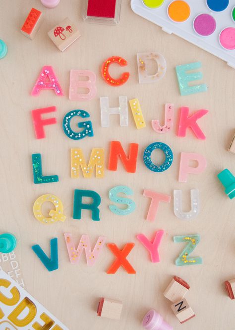 How to Make a Resin Alphabet Set Without Resin | Handmade Charlotte Resin Alphabet, How To Make Resin, Handmade Charlotte, Tree Stamp, Diy Letters, Diy Resin Crafts, Love Craft, Alphabet Letters, Resin Diy