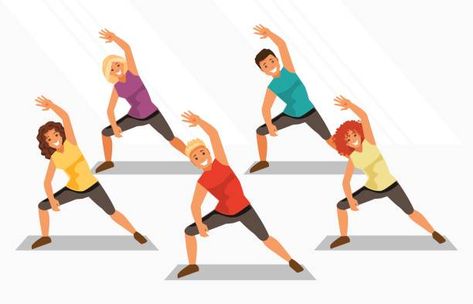 Aerobic Step, Dance Logo, Aerobics Classes, Group Of People, Dumbbell Workout, Aerobic Exercise, Dance Art, In The Gym, Free Vector Graphics