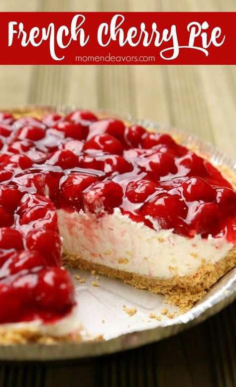 Cherry Cheesecake Pie, Cherry Delight Dessert, Cherry Cream Cheese Pie, Cherry Cheesecake Recipe, No Bake Cherry Cheesecake, Cherry Delight, Cherry Pie Recipe, Cream Cheese Pie, Cheesecake Pie