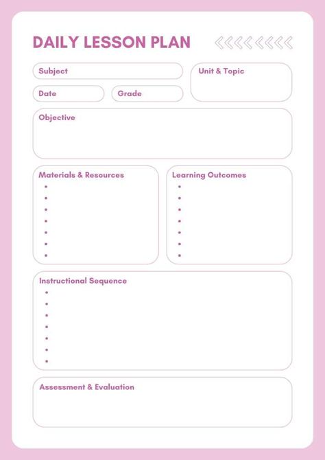 Pink Daily Lesson Plan for Teachers Teacher Plan, Teachers Planner, Teacher Documentation, Teacher Lesson Plans Template, Learning Numbers Preschool, Lesson Plan Sample, English Prepositions, Teaching Lessons Plans, Planet Drawing