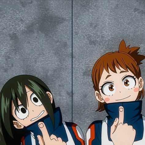 Tsuyu Asui And Uraraka, Tsu X Uraraka, Ochaco And Tsuyu, Tsuyu And Uraraka, Mha Sketch, Horikoshi Art, My Hero Academia Tsuyu, Star Wars Facts, Cute Pokemon Pictures