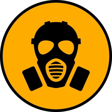 Toxic Sign Symbols, Toxic Sign, Black Gas Mask, Gas Mask, The Black, Vector Art, Vector Free, Royalty Free, Mask