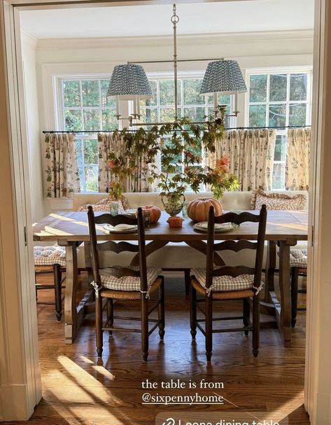 Fox Group Dining Room, Nancy Meyers Aesthetic Dining Room, Nancy Myers Dining Room, Cape Cod Dining Room, Modern Cottage Dining Room, English Cottage Dining Room, Cathedral Grove, Cottage Dining Room, Cozy Dining Room