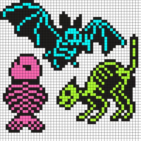 Art Pokémon, Pokémon Perler, Mini Hama Beads, Pokemon Battle, 3d Pokemon, Cat And Fish, Pokemon Perler, Pokemon Cross Stitch, Kandi Cuffs