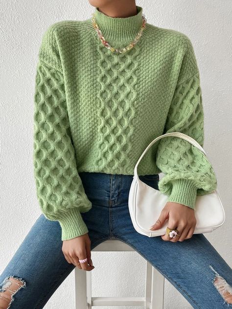 Ladies Sweaters Patterns, Cable Knit Sweater Pattern, Casual Knitwear, Twist Pattern, Drop Shoulder Sweaters, Knitted Tops, Pullover Sweater Women, Knit Fashion, Sweater Pattern