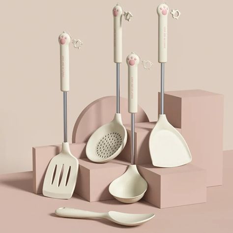 Silicone Utensils, Silicone Kitchenware, Cat Kitchen, Silicone Cooking Utensils, Kitchenware Set, Silicone Kitchen Utensils, Silicon Utensils, Eco Friendly Kitchen, Cooking Utensils Set