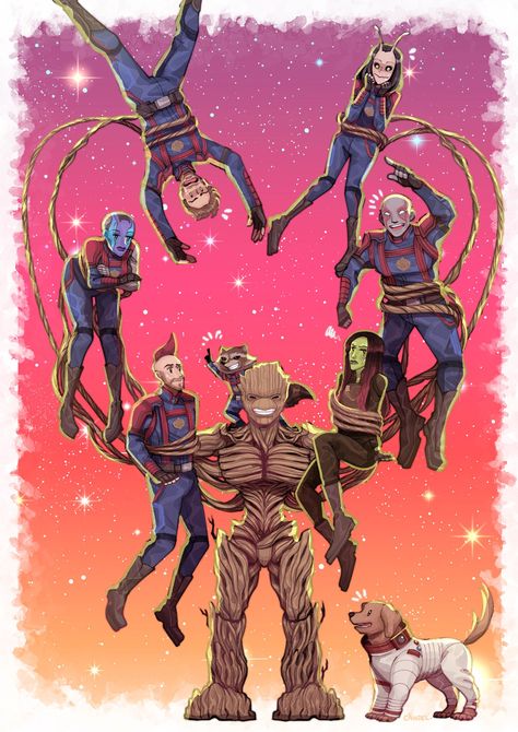 We Are Groot, Best Marvel Movies, Avengers Cartoon, Avengers Characters, Avengers Art, Marvel Characters Art, Comic Book Superheroes, Rocket Raccoon, Marvel Fan Art