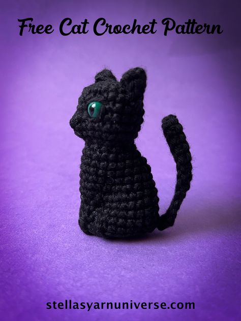 Little Amigurumi Cat Free Crochet Pattern - Stella's Yarn Universe Creepy Crochet Pattern Free, Amiguri Patterns, Cat Crochet, Crochet Cat Pattern, Cat Amigurumi, Crochet Keychain Pattern, Crochet Cow, Crochet Hair Accessories, Crochet Amigurumi Free Patterns