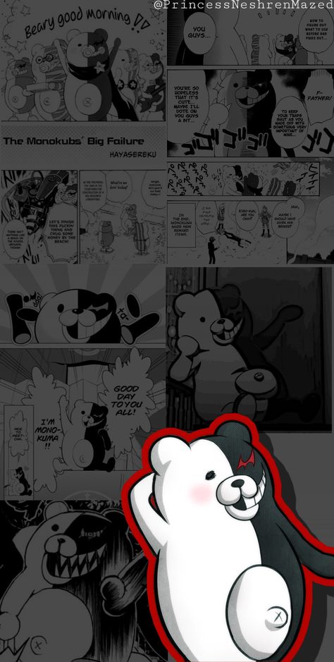 Danganronpa(ダンガンロンパ): Monokuma wallpaper Danganronpa Monokuma, Danganronpa 1, Black Wallpaper, Danganronpa, The Story, Wattpad, Books, Anime, Black