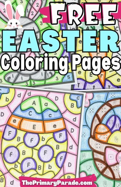 Easter coloring pages Free Printable Easter Worksheets For Preschool, Easter Cut And Paste Activities, Easter Activity Pages For Kids, Easter Preschool Theme, Easter Week Coloring Pages, Easter Color By Number Preschool, Homemade Easter Decorations, Tumblr Coloring Pages, Fnaf Coloring Pages