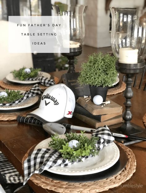 Father’s Day Centerpiece Ideas, Table Scape Ideas, Fathers Day Brunch, Italian Dinner Party, Table Setting Ideas, Tablescape Ideas, Summer Table, Dads Favorite, Table Scapes