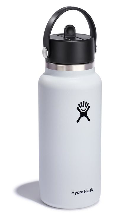 Hydro Flask 40 Oz, Wide Mouth Water Bottle, Wide Mouth Bottle, Bottle With Straw, Water Bottle Design, Hydro Flask, Water Bottle With Straw, Insulated Cups, Fabric Gift Bags