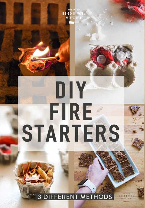 Homemade Fire Starters.  Epsom salts turn fire colors. Add potpourri Sawdust Fire Starters, Diy Firestarters, Firestarters Diy, Homemade Fire Starters, Camping Fire Starters, Fire Starters Diy, Diy Nativity, Sky E, Wood Projects For Kids