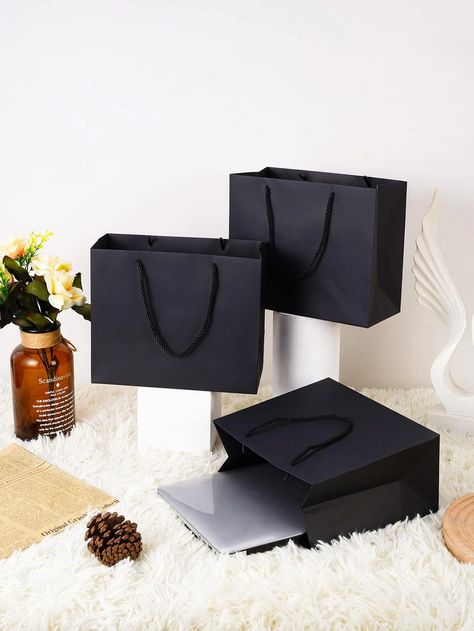 5pcs Plain Gift Bag | SHEIN USA Goodie Bags, Gift Bags, Gift Bag, Gifts, Quick Saves, Color, Black