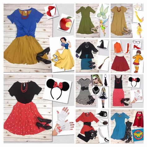 Lularoe Disney Ideas My brain is exploding!!!! IDK WHICH BOARD TO PUT THIS IN!!! Fun Diy Costumes, Inspired Halloween Costumes, Lula Outfits, Outfits And Accessories, Disney Inspired Fashion, Lula Roe, Disney Ideas, Disney Inspired Outfits, Disney Day