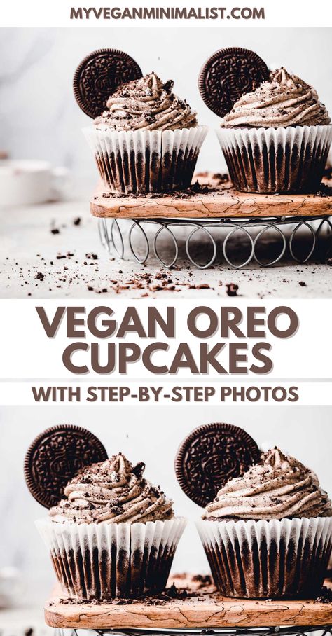 Dairy Free Oreo Cupcakes, Dairy Free Oreo Cake, Vegan Oreo Cupcakes, Dairy Free Oreo Dessert, Vegan Oreo Dessert, Dairy Free Cupcake Recipe, Vegan Oreo Cake, Vegan Cupcake Recipe, Quick Vegan Desserts