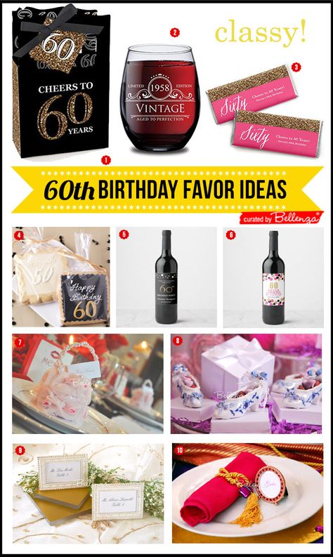 10 Sophisticated 60th Birthday Favors for Ladies Personalized 60th Birthday Favors, 60th Birthday Party Favors Woman, Party Favors For 60th Birthday, 60th Birthday Favors For Guests, Birthday Favor Ideas, 60th Birthday Party Favors, 60th Birthday Favors, Birthday Party Giveaways, 60th Birthday Ideas For Mom