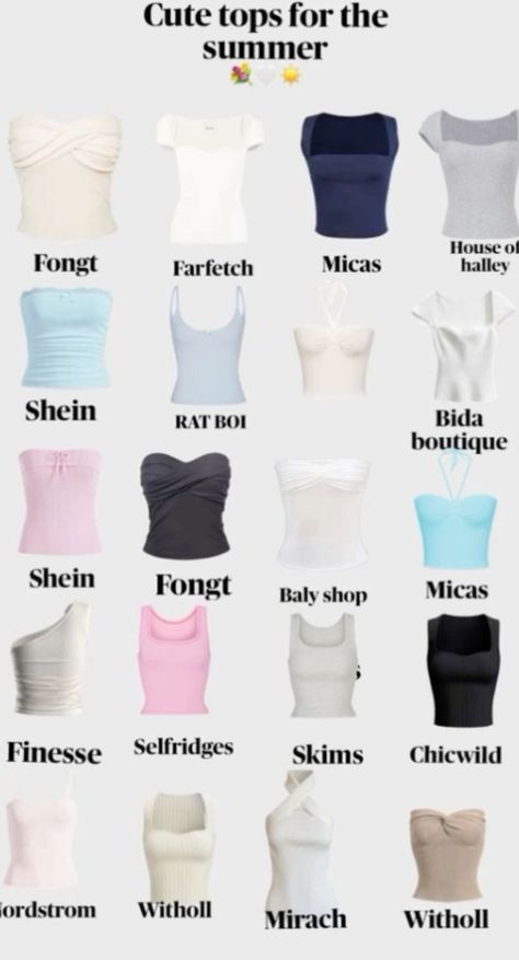 ID for SHEIN Cute Summer Outfits From Shein, Summer Tops Shein, Clean Girl Outfits, Cute Sleeves, Cute Modest Outfits, Shein Outfits, Shein Tops, Cute Summer Outfits, Clean Girl