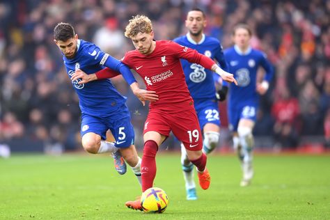 Liverpool VS Chelsea PL Harvey Elliott, Liverpool Vs Chelsea, Football Liverpool, English Football, Transfer News, Slumping, Liverpool, First Time, Chelsea