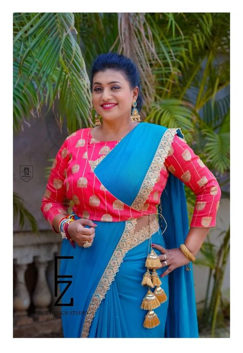 Coat Model Blouse Designs, Model Blouse Designs, Roja Selvamani, Model Saree, Saree Jacket Designs, Blouse Designs Catalogue, Model Blouse, New Saree Blouse Designs, Saree Blouse Neck Designs