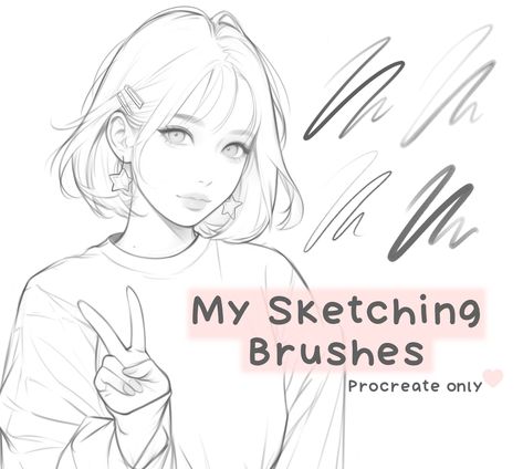 10 procreate sketch brushes, procreate sketch and lineart brush set, procreate sketching brushes  #procreateart  #procreatebrushesfreedownload Procreate Lineart Brushes, Procreate Sketch Brushes, Procreate Sketching, Brush Set Procreate, Brush Codes, Best Procreate Brushes, Realistic Sketch, Free Procreate, Illustrator Brushes