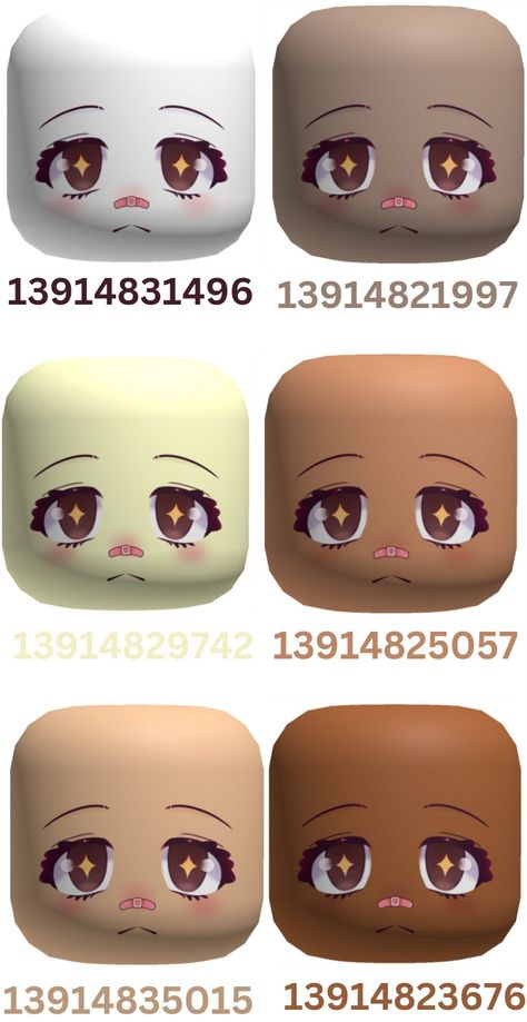 The eyes are so cute 😍. If any of the codes don't work, tell me!! Roblox Face Codes, Emoji Combinations, Roblox Guy, Clown Faces, Games Roblox, Cute App, Game Codes, Bloxburg Decal Codes, Diy Bracelets Patterns