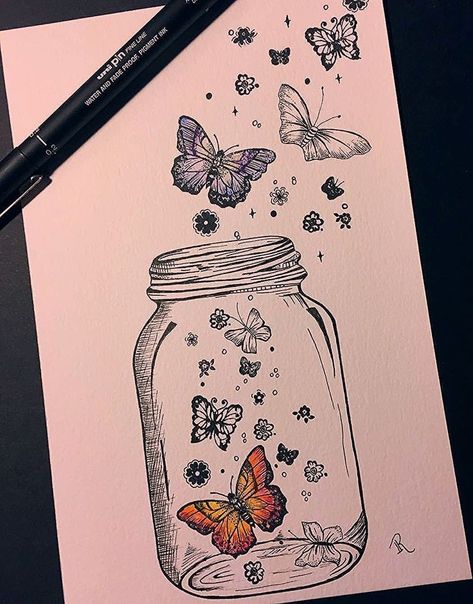 Creative Pencil Drawings, Drawings For Boyfriend, Tumblr Drawings, Quilled Paper Art, Art Sketches Doodles, Butterfly Drawing, Nature Drawing, Memes Anime, Pencil Art Drawings