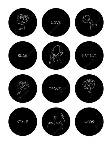 Cover Highlight Instagram Black, Cover For Highlight Instagram, Instagram Highlight Covers Baby Black, Instagram Icons Aesthetic, Cover Highlight Instagram, Cover Highlights, Pastel Highlights, Instagram Story Covers, Instagram Black Theme