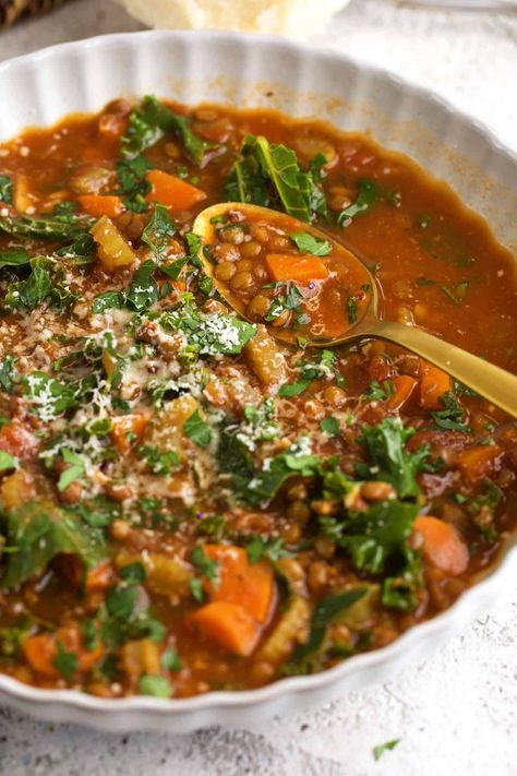 Lentil Soup Pork And Lentil Soup, Lentil Spinach Soup Recipe, The Best Lentil Soup, French Green Lentil Soup, Lentil Soup With Meat, German Lentil Soup Recipe, Lentil Soup Vegetarian, Black Lentil Soup, Lentil Soup Recipe Easy