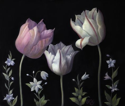 Tulipani Tulip And Butterfly, White Tulips, Butterfly Painting, Labyrinth, Art Sketchbook, Tulips, Sketch Book, Oil Painting, Plants