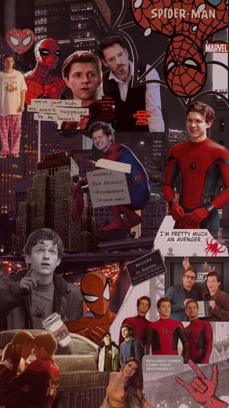 Spiderman Lockscreen, Mcu Spiderman, Marvel Comics Funny, Spiderman Art Sketch, Iron Man Wallpaper, Spiderman 3, Tom Holland Peter Parker, Spiderman Movie, Spiderman Pictures