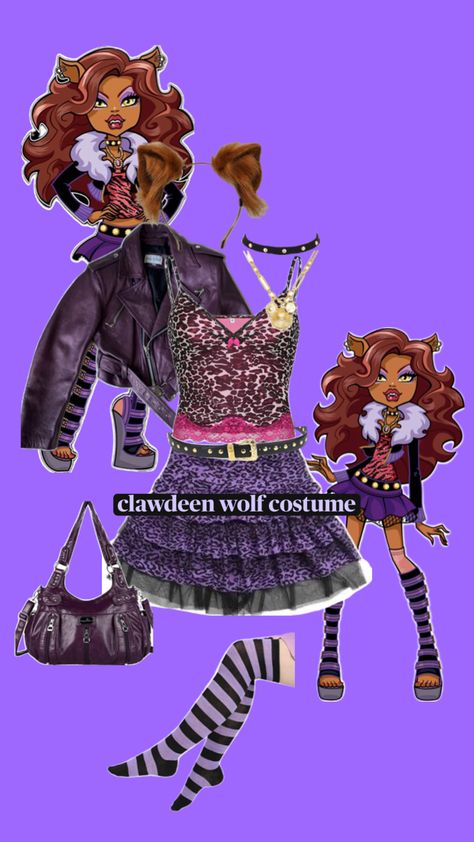 halloween costume clawdeen wolf Howleen Wolf Costume, Clawdia Wolf Costume, Clawdeen Makeup, Clawdeen Halloween, Clawdeen Costume, Clawdeen Wolf Costume, Monster High Halloween Costumes, Wolf Makeup, Monster High Halloween