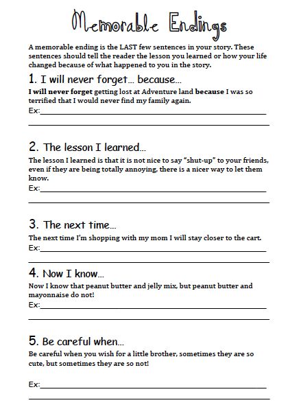 Memorable Endings- From The High-Tech Teacher: Slick Tricks for Grade Six Narrative Endings, Writing Thesis, Argument Essay, Fourth Grade Writing, Admission Essay, Third Grade Writing, 3rd Grade Writing, Body Paragraphs, 2nd Grade Writing