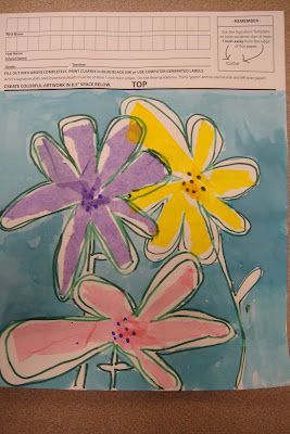 K-- torn tissue paper flowers with watercolor Square One Art Ideas, Square 1 Art Ideas, Art Ideas Preschool, Square One Art, Collage Lesson, Square 1 Art, Art Fundraiser, Kindergarten Art Lessons, 1st Grade Art