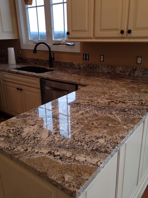 Kitchen Design Countertops, Granite Kitchen Counters, Countertop Ideas, Craftsman Kitchen, Stone Interior, Tuscan Kitchen, Ground Level, Granite Countertops Kitchen, Marble Countertop