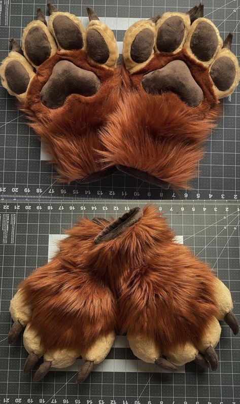 Fur Suit Paws, Fursuit Nose, Bear Fursuit, Paw Ideas, Fursuit Ideas, Fursuit Paws, Fursuit Tutorial, Bear Mask, Fursuit Head