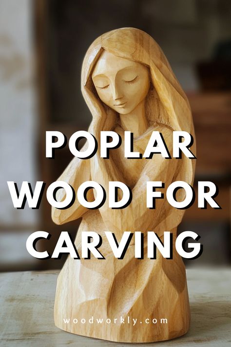 Considering poplar for your next carving project? Discover the advantages and challenges of using poplar wood for carving. Learn about its workability, grain patterns, and how it compares to other woods. Perfect for woodworkers seeking the ideal carving material. #WoodCarving #PoplarWood #Woodworking Whittling Patterns Beginner, Small Wood Carving Ideas, Easy Wood Carving Ideas, Wood Carving Patterns For Beginners, Wood Carving Ideas Beginner, Wood Carving Patterns Free, Ornamental Wood Carving, Wood Carving Ideas, How To Carve Wood