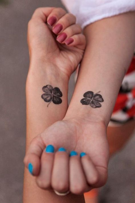 Four leaf clover Leaf Clover Tattoo, Four Leaf Clover Tattoo, Clover Tattoo, Shamrock Tattoos, Irish Tattoos, Clover Tattoos, Small Tattoo Ideas, 4 Tattoo, 4 Leaf Clover