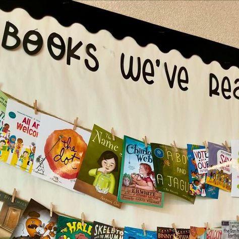 Jenna ✨ Third Grade Teacher on Instagram: "Our books we have read board has looking pretty full 📚 that must mean the end of the school year is approaching!   #iteachtoo #elateacher #reading #childrensbooks #elementaryeducation #elementarylibrary" Reading Display, Classroom Hacks, Book Corner, Elementary Library, Ela Teacher, Third Grade Teacher, Book Corners, April 29, Elementary Education