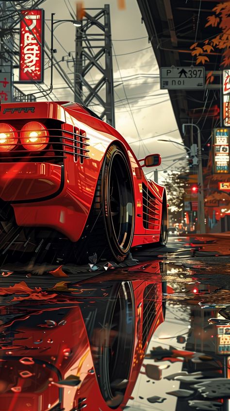 Japan Car, 8 K Wallpaper, Car Wallpaper, Andermatt, Ferrari Testarossa, Jdm Wallpaper, 8k Wallpaper, Liberty Walk, Cool Car Drawings