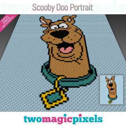 Scooby Doo Crochet Blanket Free Pattern, Scooby Doo Crochet Pattern Free, Cross Stitch Plastic Canvas, Two Magic Pixels, Cross Stitch Graph, C2c Graph, Sc Crochet, Character Blankets, Graph Patterns