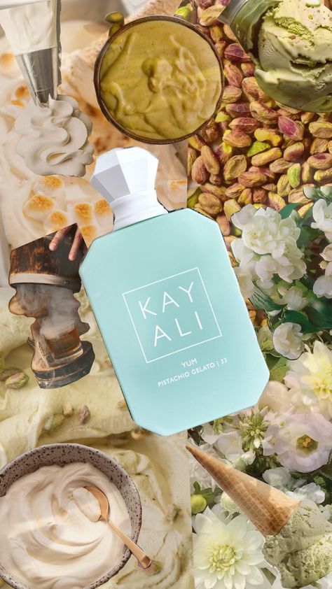 Pistachios Aesthetic, Kayali Pistachio, Perfume Inspiration, Pistachio Gelato, Perfume Aesthetic, Made In Heaven, Perfume Collection, Pistachio, In Italy