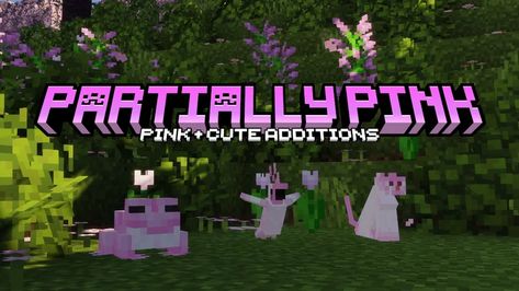 Partially Pink 1.20+ Minecraft Texture Pack Minecraft Pack, Minecraft Texture Pack, Minecraft Aesthetic, Swimming With Dolphins, Heart Blanket, Circle Font, Pink Fish, Minecraft Tips, Pink Dolphin