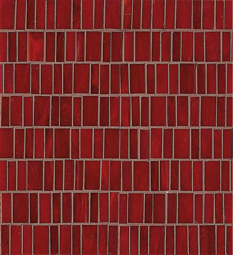 Retrospect glass: rouge Red Mosaic Tile, Red Tile Texture, Red Subway Tile, Bedrosian Tile, Pepper Lunch, Glass Tile Crafts, Travertine Mosaic Tiles, Red Mosaic, Bedrosians Tile