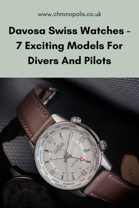 A round-up of the best watches from Swiss affordable brand Davosa. Swiss Made Watches, Aviator Watch, Swiss Watch, Swiss Watches, Swiss Made, Pilots, Breitling Watch, Watch Brands, Something Special