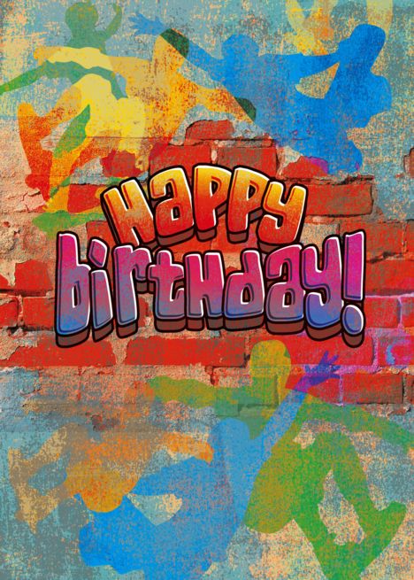 Graffiti Birthday Cards, Birthday Graffiti Art, Skateboard Birthday Cards, Happy Birthday Graffiti Art, Happy Birthday Graffiti, Birthday Graffiti, Graffiti Birthday, Skateboard Birthday Party, Hiphop Graffiti