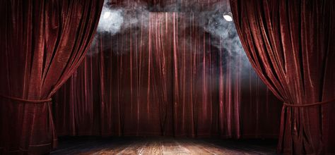 Immersive theater is on the rise in a major way. Learn how to use 5 key elements of immersive theater to create an event attendees love. Three Act Structure, Stage Photography, Burgundy Curtains, Theatre Curtains, Stage Curtains, Stage Background, Concert Stage, Stage Backdrop, Seamless Backdrop