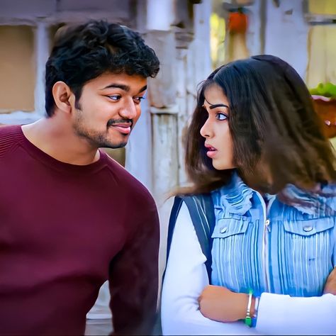 Sema Tamil Movie Images, Sachin Movie Vijay Images, Sachin Movie Love Images, Sachin Vijay Movie Stills, Sachin Movie, Joseph Vijay, Actor Vijay, Allu Arjun Hairstyle, Cute Movie Scenes