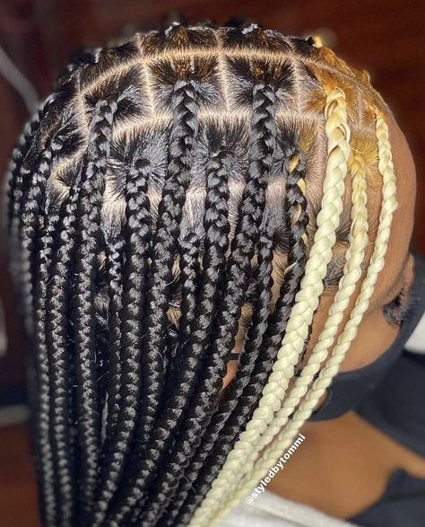 Plain Braids, Black Box Braids, Hair Inspired, Girl Hair Colors, Blonde Box Braids, Big Box Braids Hairstyles, Hair Inspiration Long, Hair Upstyles, Box Braids Hairstyles For Black Women