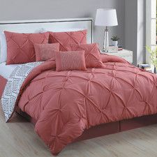 Essex 6 Piece Comforter Set Coral Comforter, Pintuck Comforter, Textured Bedding, Queen Comforter, King Comforter, Queen Duvet, Queen Duvet Covers, Beautiful Bedrooms, Comforter Set